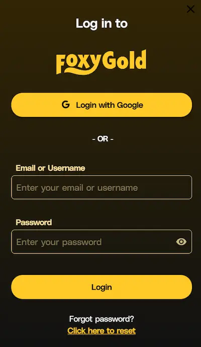 Foxy Gold Casino login